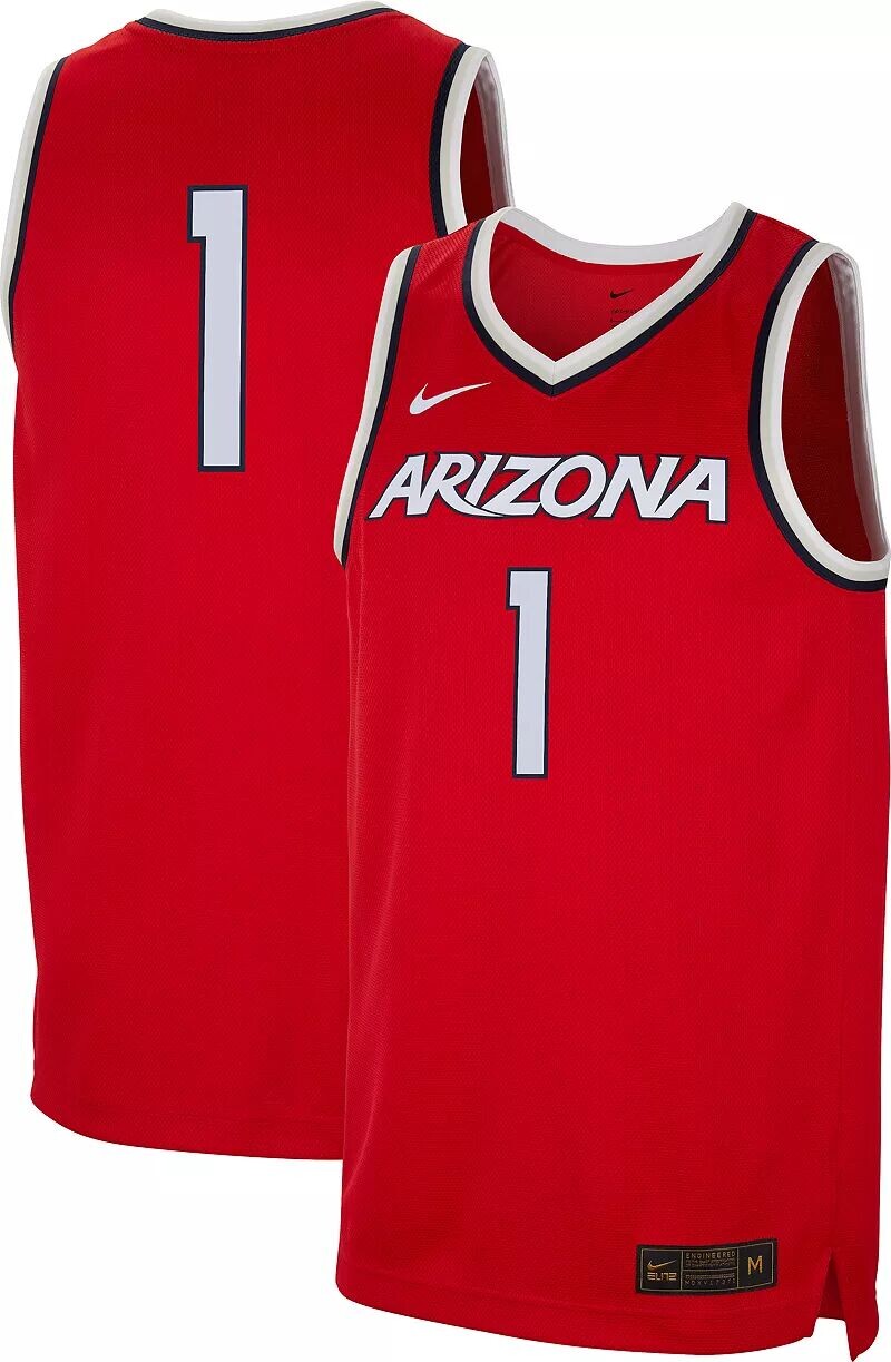 Реплика мужской баскетбольной майки Nike Arizona Wildcats #1 University Red Dri-FIT
Реплика мужской баскетбольной майки Nike Arizona Wildcats #1 University Red Dri-FIT