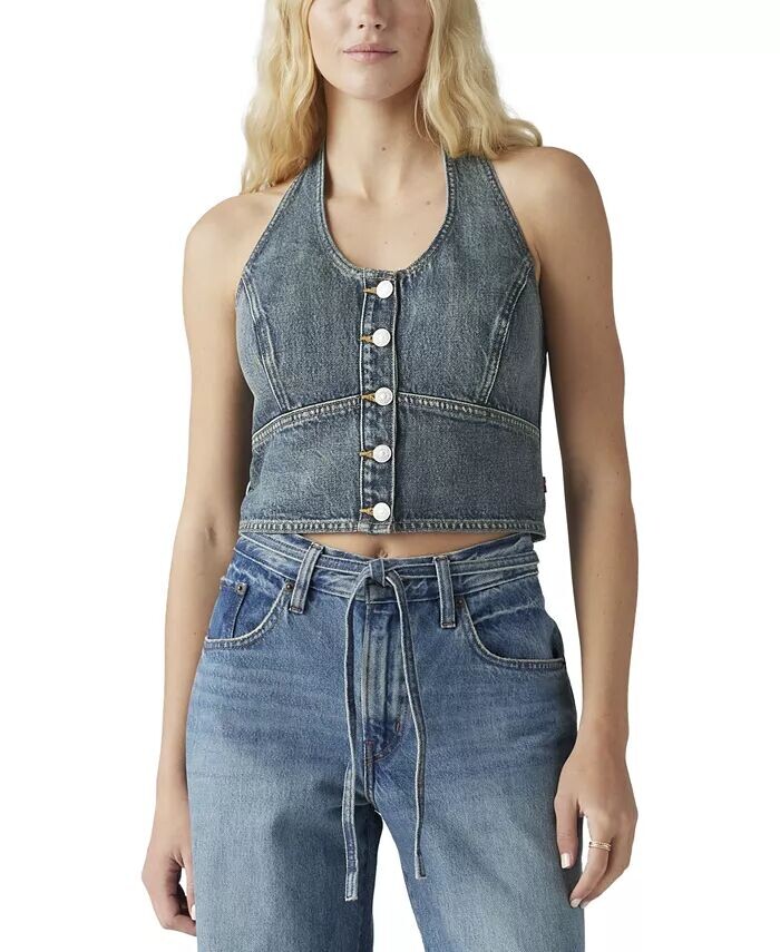 Женский хлопковый топ Janeesah с лямкой на спине и присборенной спиной Levi's, синий
Женский хлопковый топ Janeesah с лямкой на спине и присборенной спиной Levi's, синий