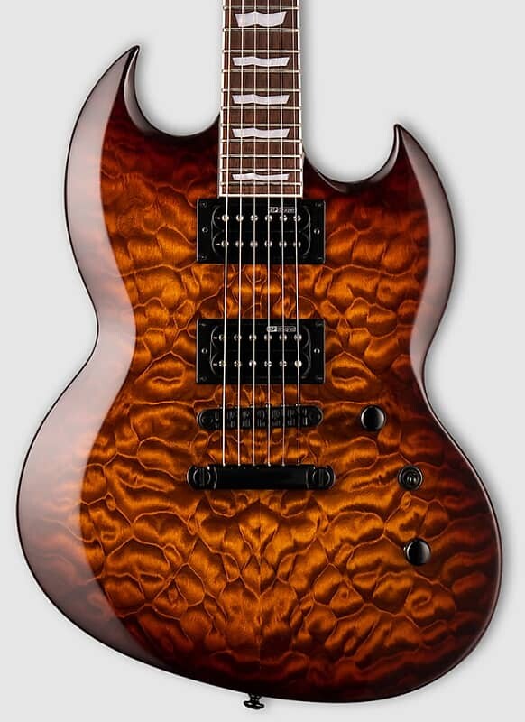 Электрогитара LTD by ESP Viper-256 Quilt Dark Brown Sunburst, Double Cutaway Guitar w/FREE Bag
Электрогитара LTD by ESP Viper-256 Quilt Dark Brown Sunburst, Double Cutaway Guitar w/FREE Bag