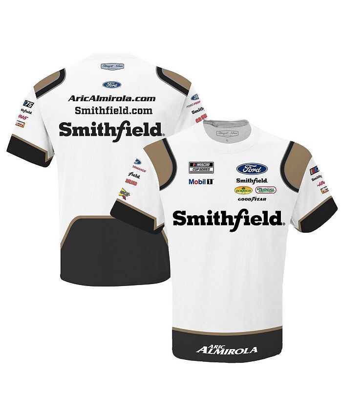 Мужская белая сублимированная футболка Aric Almirola Smithfield Team Uniform Stewart-Haas Racing Team Collection, белый
Мужская белая сублимированная футболка Aric Almirola Smithfield Team Uniform Stewart-Haas Racing Team Collection, белый