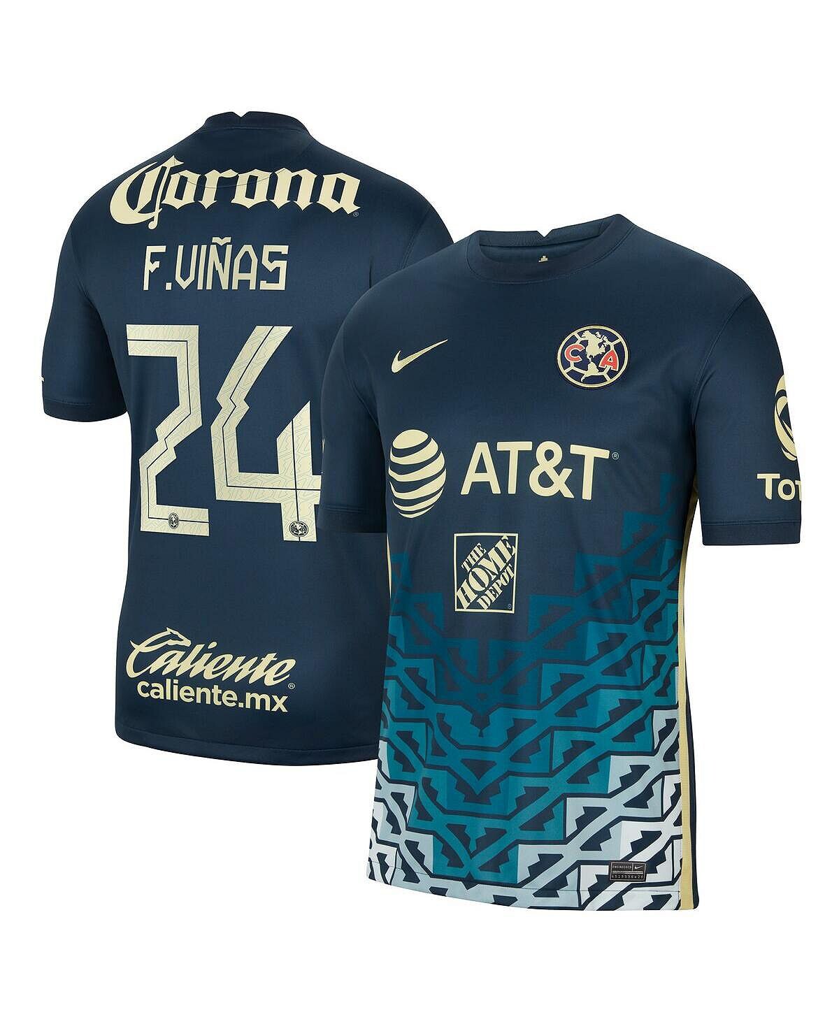Мужская футболка Federico Vinas Navy Club America 2021/22, реплика игрока на выездном стадионе Breathe Stadium Nike
Мужская футболка Federico Vinas Navy Club America 2021/22, реплика игрока на выездном стадионе Breathe Stadium Nike