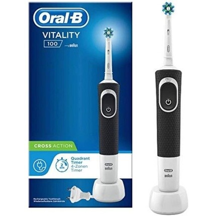 Электрическая зубная щетка Oral B Vitality Cross Action, черная, белая, 1 шт. Oral-B
Электрическая зубная щетка Oral B Vitality Cross Action, черная, белая, 1 шт. Oral-B