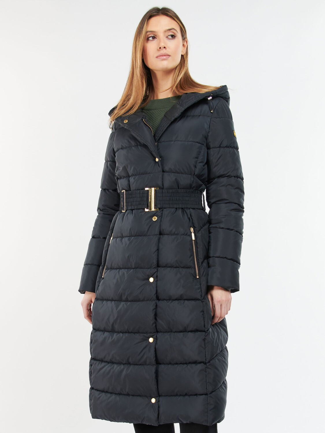 Длинное стеганое пальто с капюшоном Barbour International Track Line, черное, Черный
Длинное стеганое пальто с капюшоном Barbour International Track Line, черное, Черный