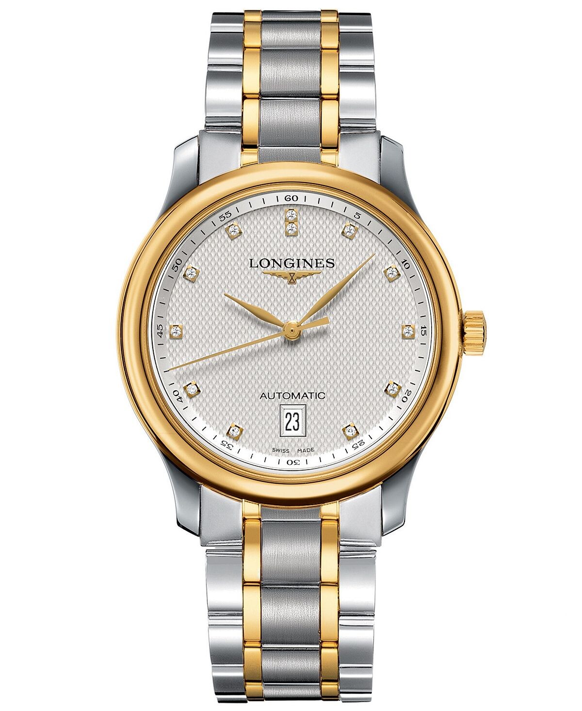 Мужские швейцарские автоматические часы Master Diamond Accent из 18-каратного золота и нержавеющей стали с браслетом, 39 мм L26285777 Longines
Мужские швейцарские автоматические часы Master Diamond Accent из 18-каратного золота и нержавеющей стали с браслетом, 39 мм L26285777 Longines