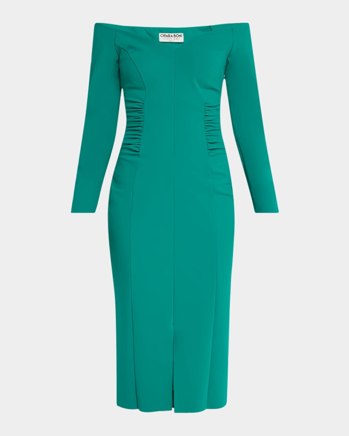 Облегающее платье миди со сборками и открытыми плечами Chiara Boni La Petite Robe, цвет Pure Green
Облегающее платье миди со сборками и открытыми плечами Chiara Boni La Petite Robe, цвет Pure Green