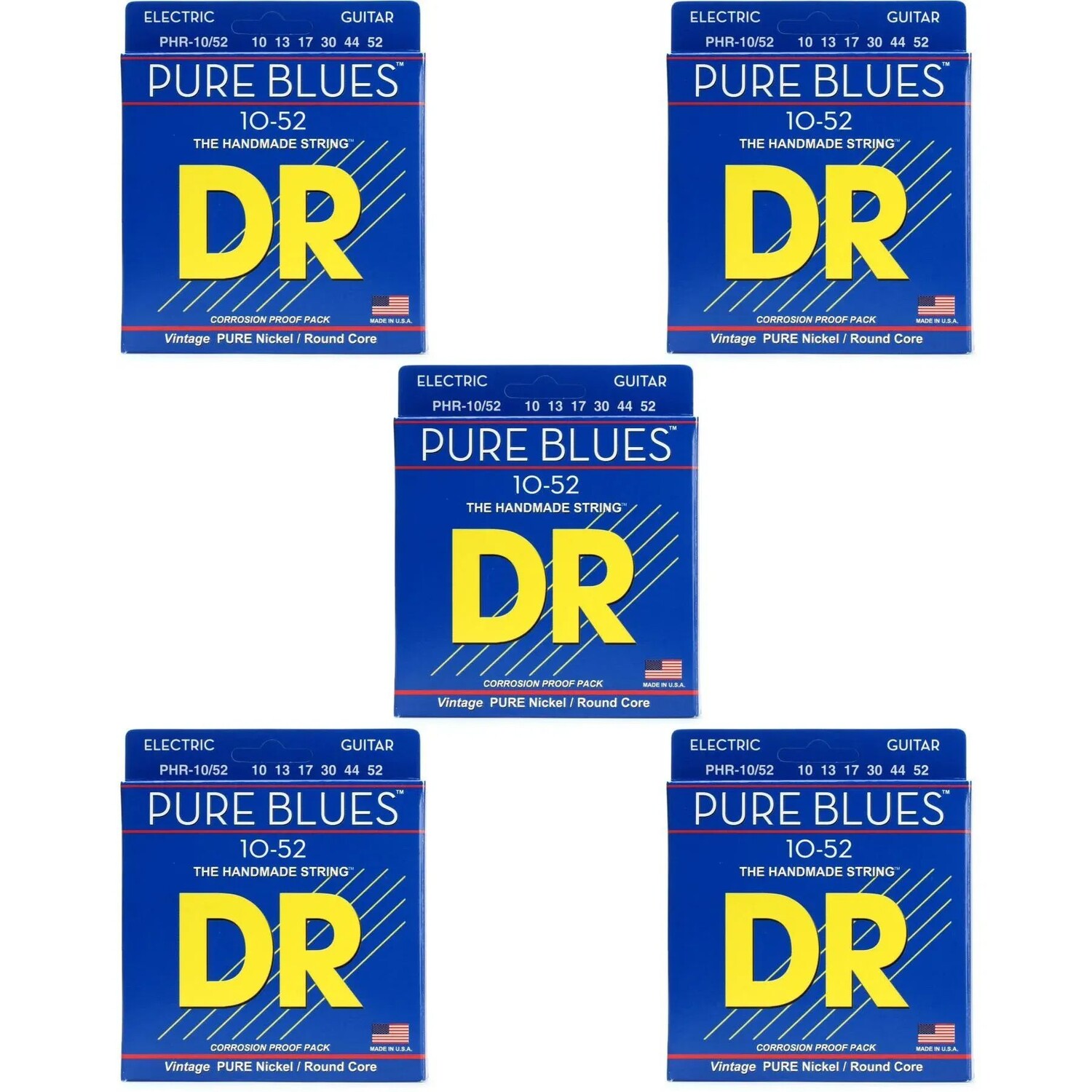 Струны для электрогитары DR Strings PHR-10/52 Pure Blues из чистого никеля — .010-.052, большие и тяжелые (5 шт.)
Струны для электрогитары DR Strings PHR-10/52 Pure Blues из чистого никеля — .010-.052, большие и тяжелые (5 шт.)