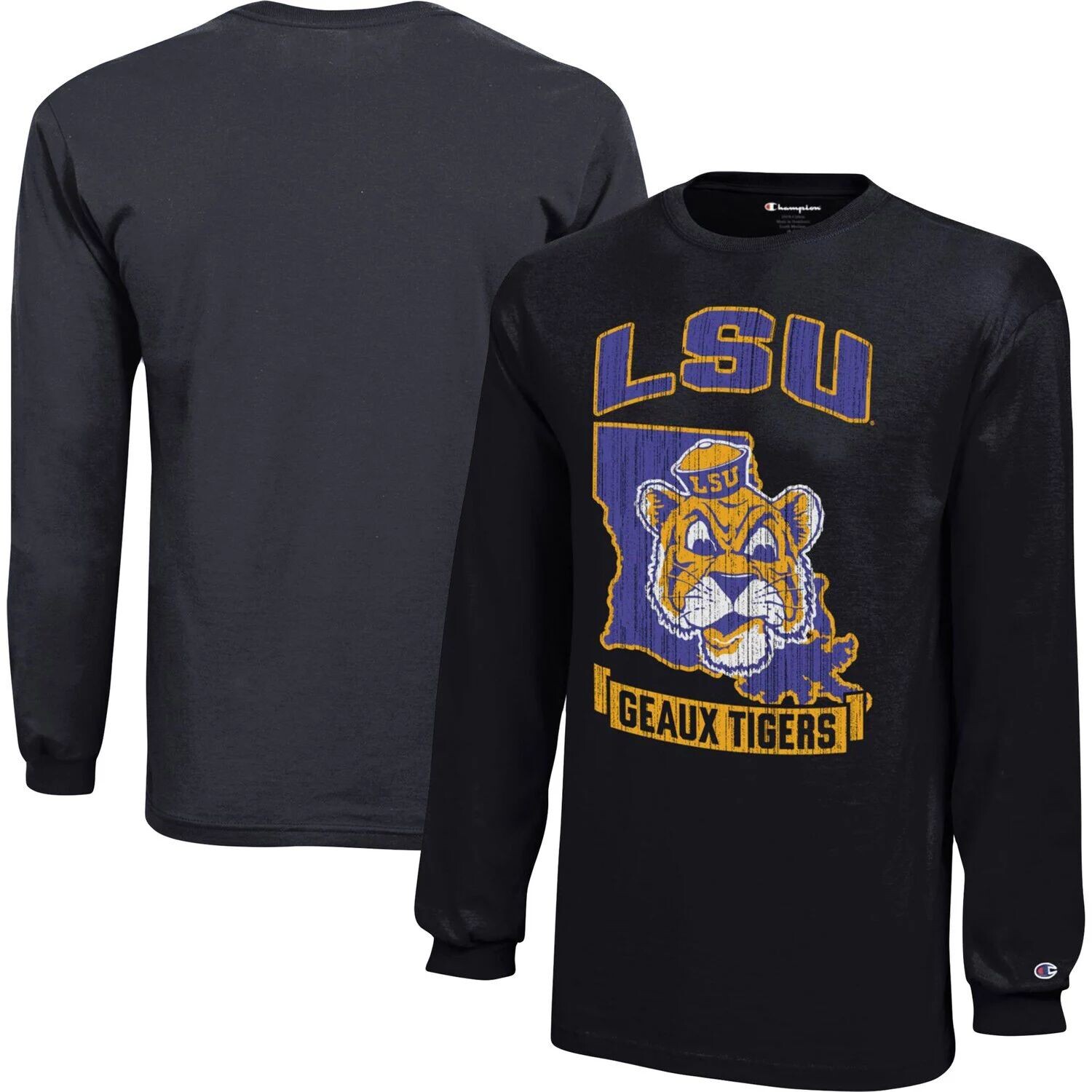 Черная футболка с символом команды-талисмана среди молодежи LSU Tigers Strong Champion
Черная футболка с символом команды-талисмана среди молодежи LSU Tigers Strong Champion