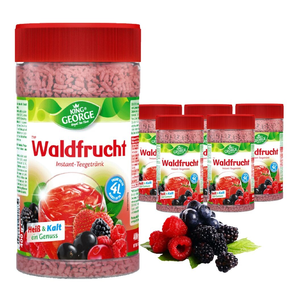 Растворимый чайный напиток KING GEORGE Forest Fruit 6 x 400 г. На банку уходит около 4 л. Tsi Consumer Goods
Растворимый чайный напиток KING GEORGE Forest Fruit 6 x 400 г. На банку уходит около 4 л. Tsi Consumer Goods