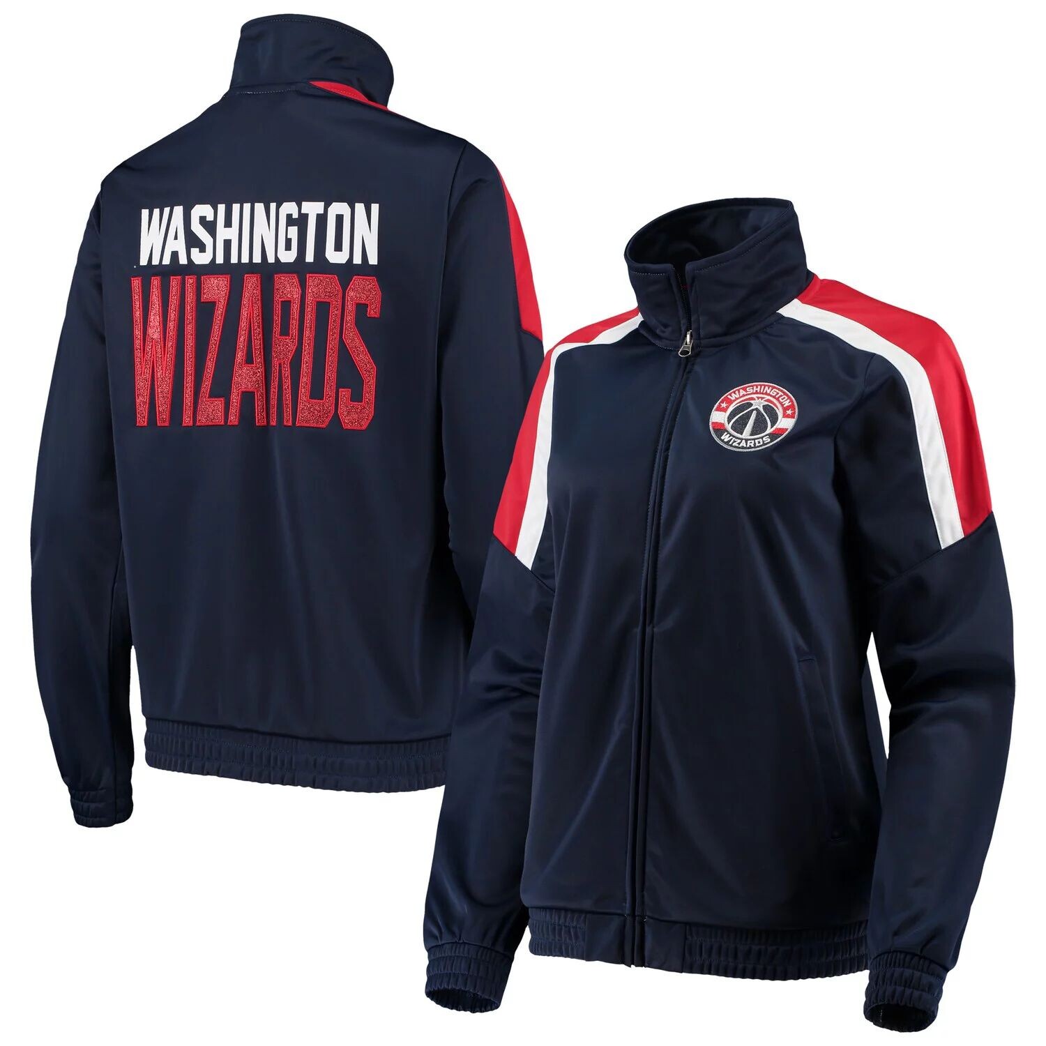 Женская темно-синяя спортивная куртка с молнией во всю длину G-III 4Her by Carl Banks Washington Wizards Jump Shot G-III
Женская темно-синяя спортивная куртка с молнией во всю длину G-III 4Her by Carl Banks Washington Wizards Jump Shot G-III