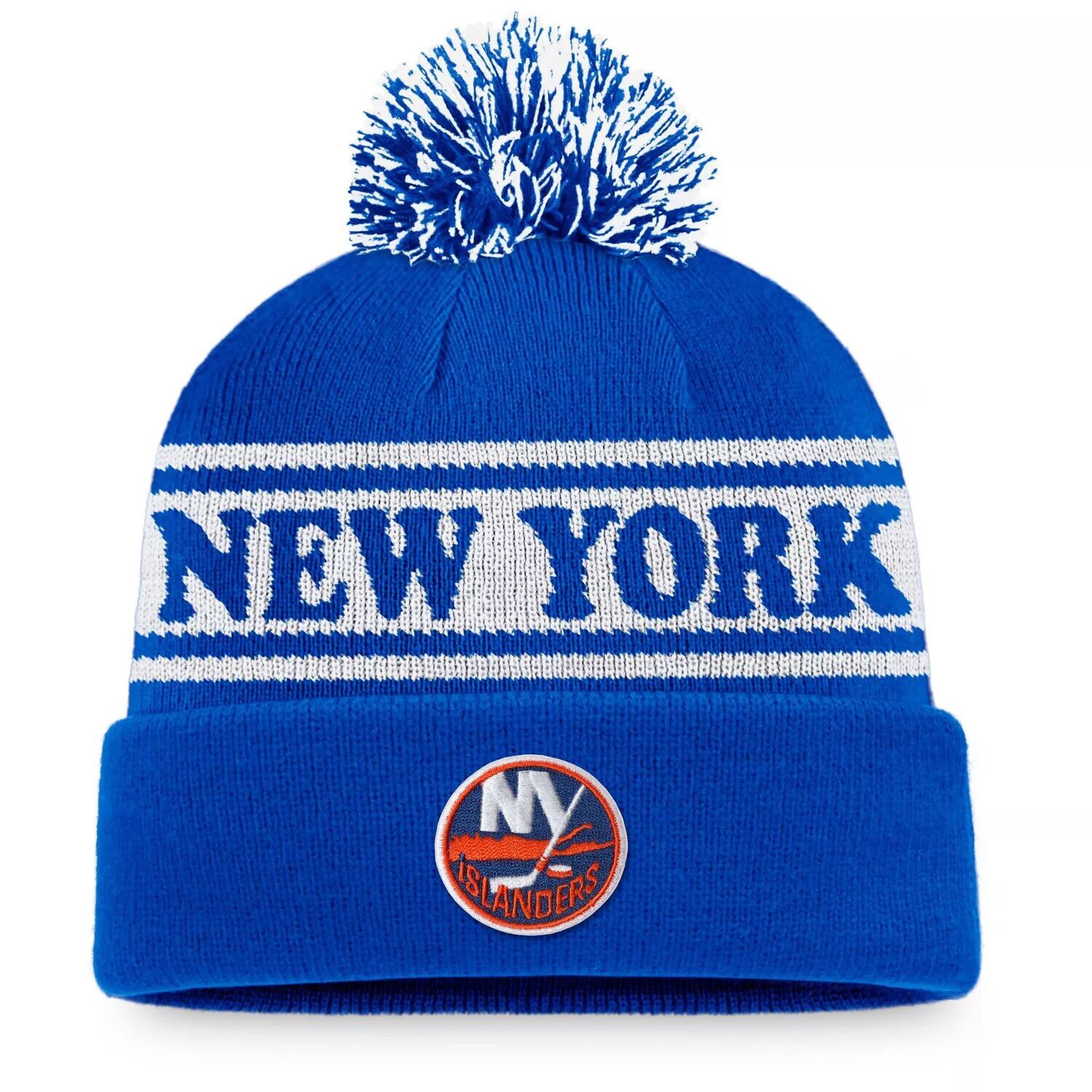 Мужская винтажная спортивная курортная вязаная шапка Fanatics Royal New York Islanders с манжетами и помпоном
Мужская винтажная спортивная курортная вязаная шапка Fanatics Royal New York Islanders с манжетами и помпоном