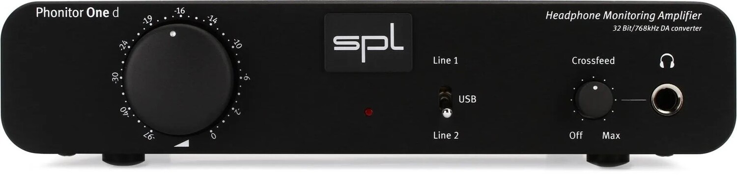 Усилитель для наушников SPL Phonitor One D с цифро-аналоговым преобразователем
Усилитель для наушников SPL Phonitor One D с цифро-аналоговым преобразователем