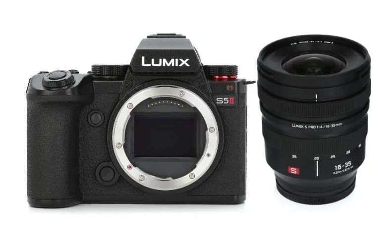 Полнокадровая беззеркальная камера Panasonic Lumix S5II и объектив S-R1635 S Pro 16–35 мм
Полнокадровая беззеркальная камера Panasonic Lumix S5II и объектив S-R1635 S Pro 16–35 мм