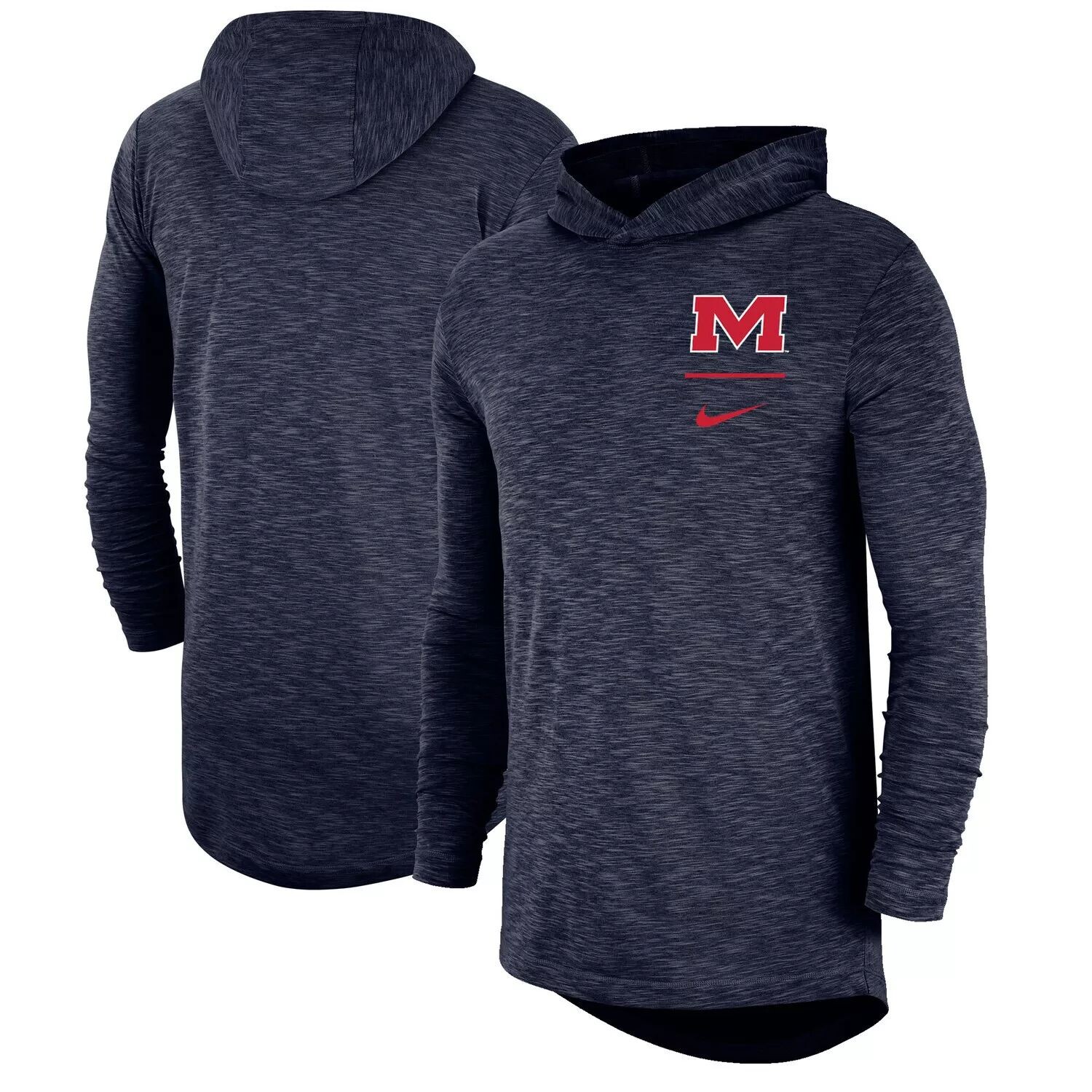 Мужская темно-синяя футболка с капюшоном и длинными рукавами Ole Miss Rebels Slub Performance Nike, Синий
Мужская темно-синяя футболка с капюшоном и длинными рукавами Ole Miss Rebels Slub Performance Nike, Синий