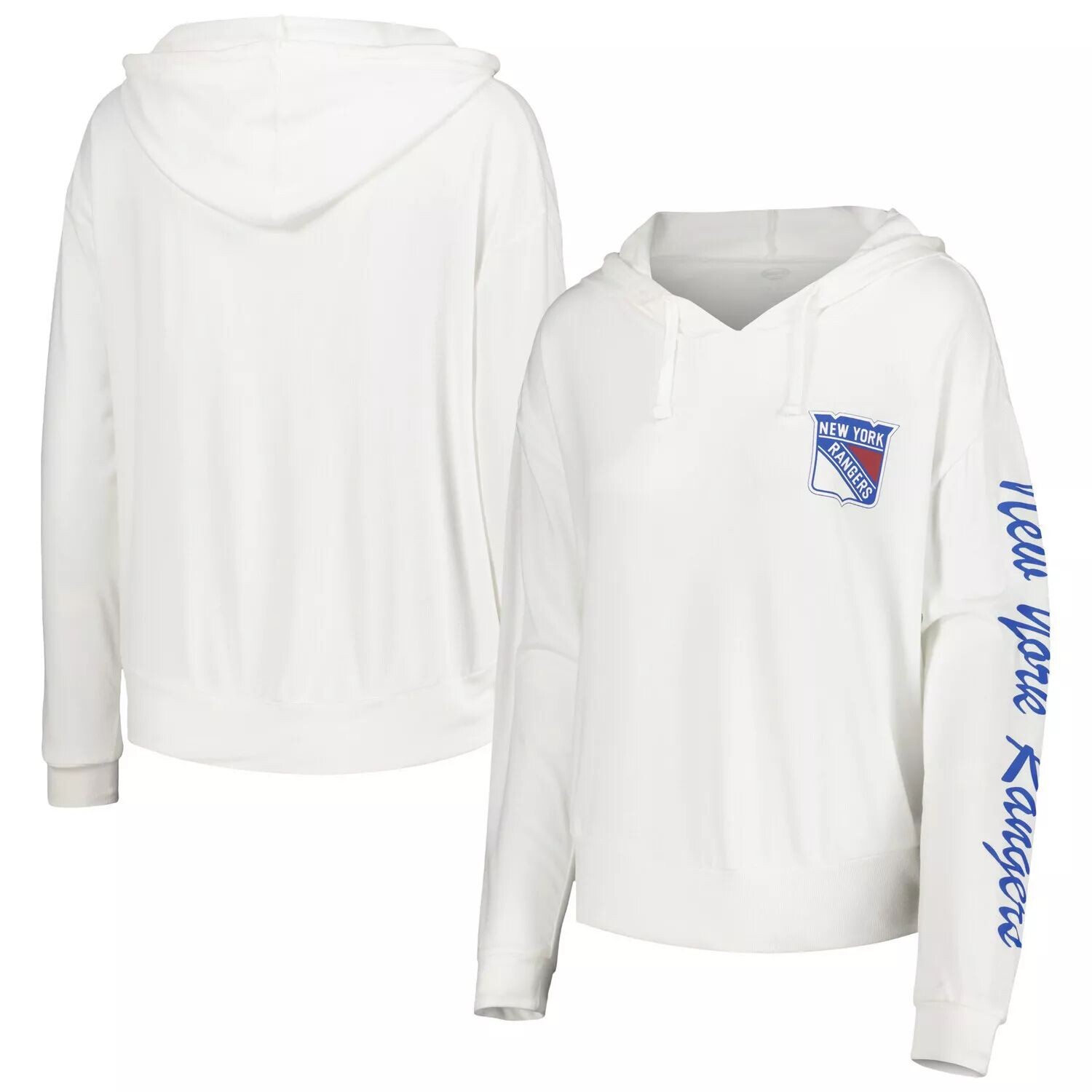 Женская белая футболка с капюшоном и длинными рукавами Concepts Sport New York Rangers Accord Hacci
Женская белая футболка с капюшоном и длинными рукавами Concepts Sport New York Rangers Accord Hacci