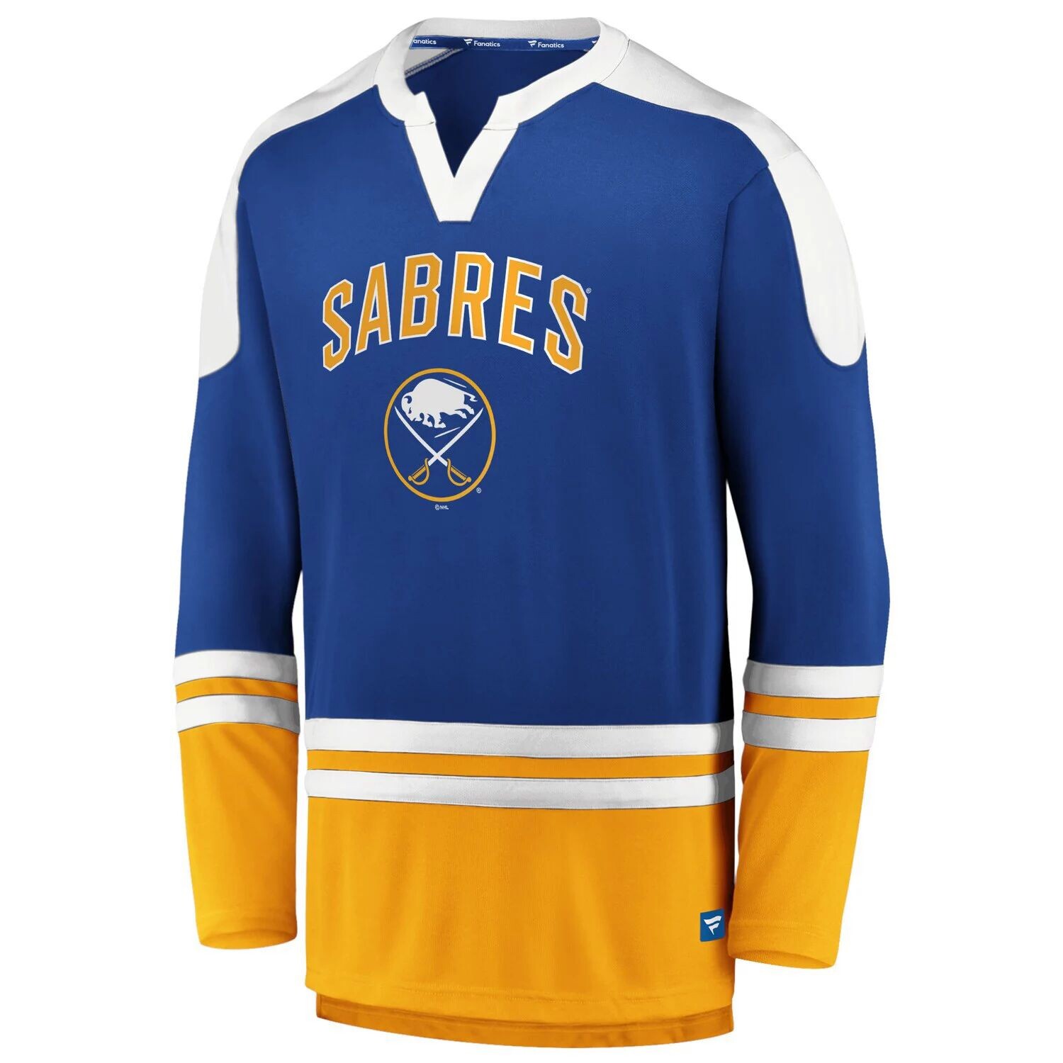 Мужская футболка с длинным рукавом Fanatics Branded Royal/Gold Buffalo Sabers Iconic Slapshot
Мужская футболка с длинным рукавом Fanatics Branded Royal/Gold Buffalo Sabers Iconic Slapshot