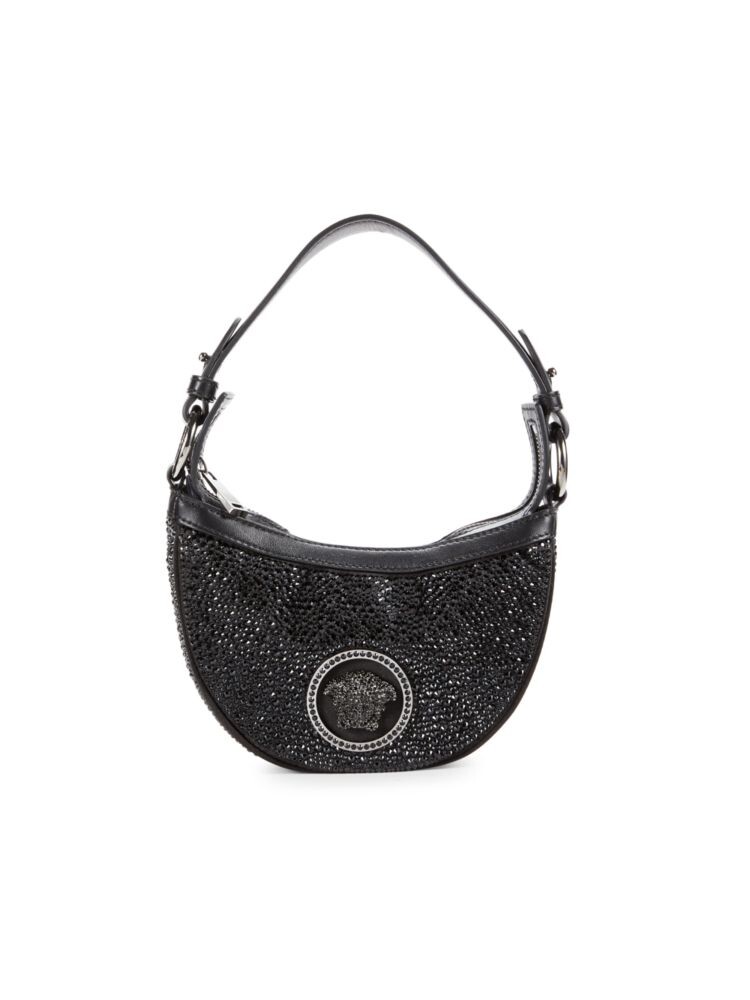 Миниатюрная сумка на плечо с заклепками и декором Medusa Crescent Versace, черный
Миниатюрная сумка на плечо с заклепками и декором Medusa Crescent Versace, черный