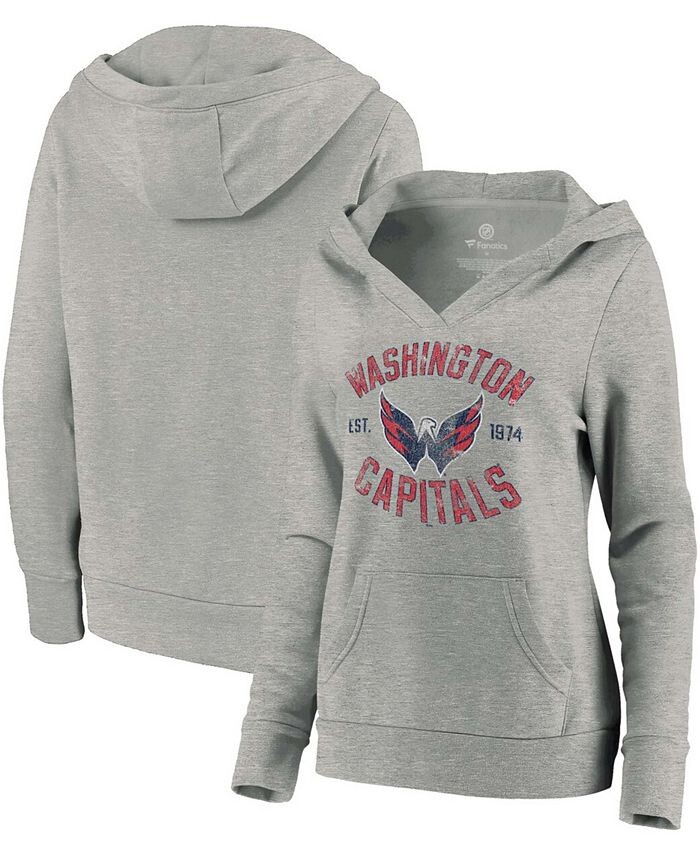 Серый пуловер с капюшоном больших размеров Washington Capitals Heritage Fanatics, серый
Серый пуловер с капюшоном больших размеров Washington Capitals Heritage Fanatics, серый