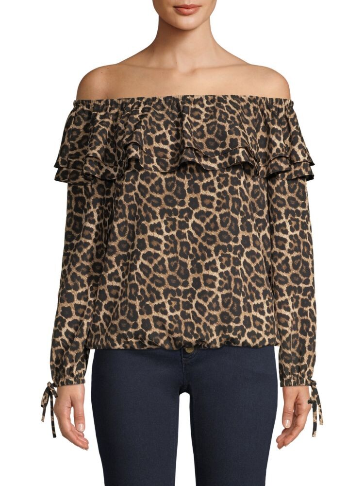 Топ с открытыми плечами и леопардовым принтом Michael Michael Kors, цвет Dark Camel
Топ с открытыми плечами и леопардовым принтом Michael Michael Kors, цвет Dark Camel