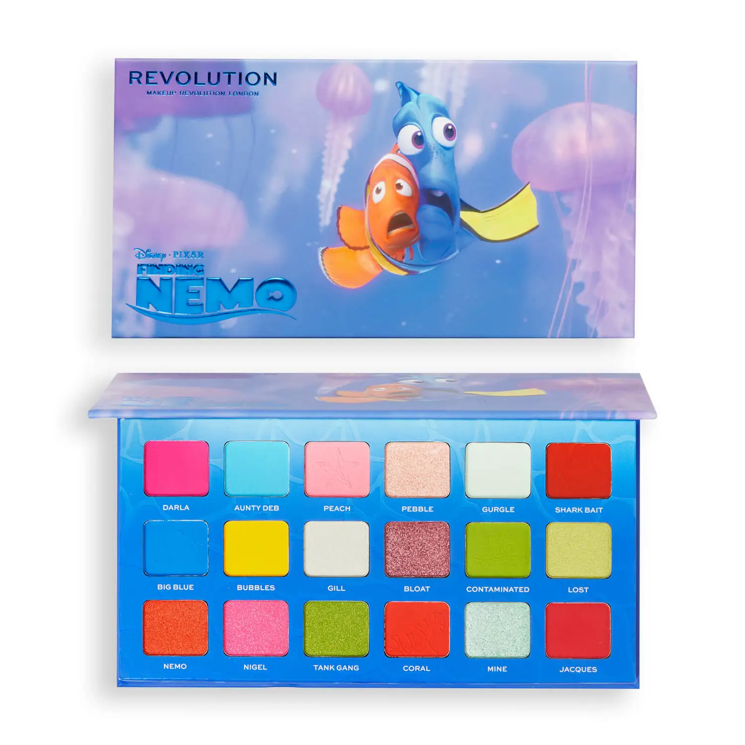 Палетка теней Disney Pixar’s Finding Nemo and Revolution Finding Nemo Shadow Palette
Палетка теней Disney Pixar’s Finding Nemo and Revolution Finding Nemo Shadow Palette