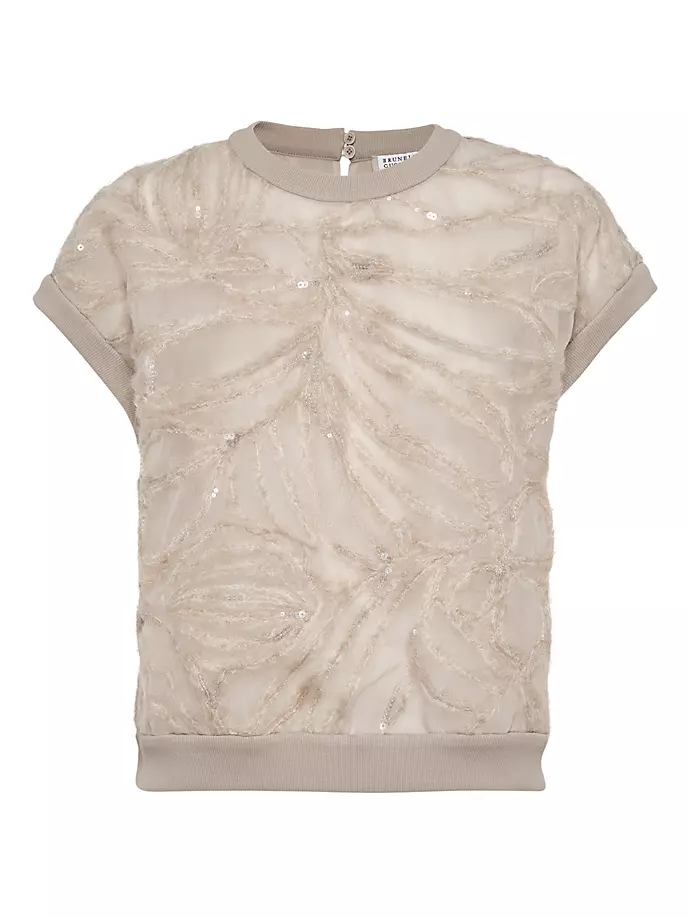 Футболка из хрустящего шелка с вышивкой Ramage Brunello Cucinelli, цвет cool beige
Футболка из хрустящего шелка с вышивкой Ramage Brunello Cucinelli, цвет cool beige