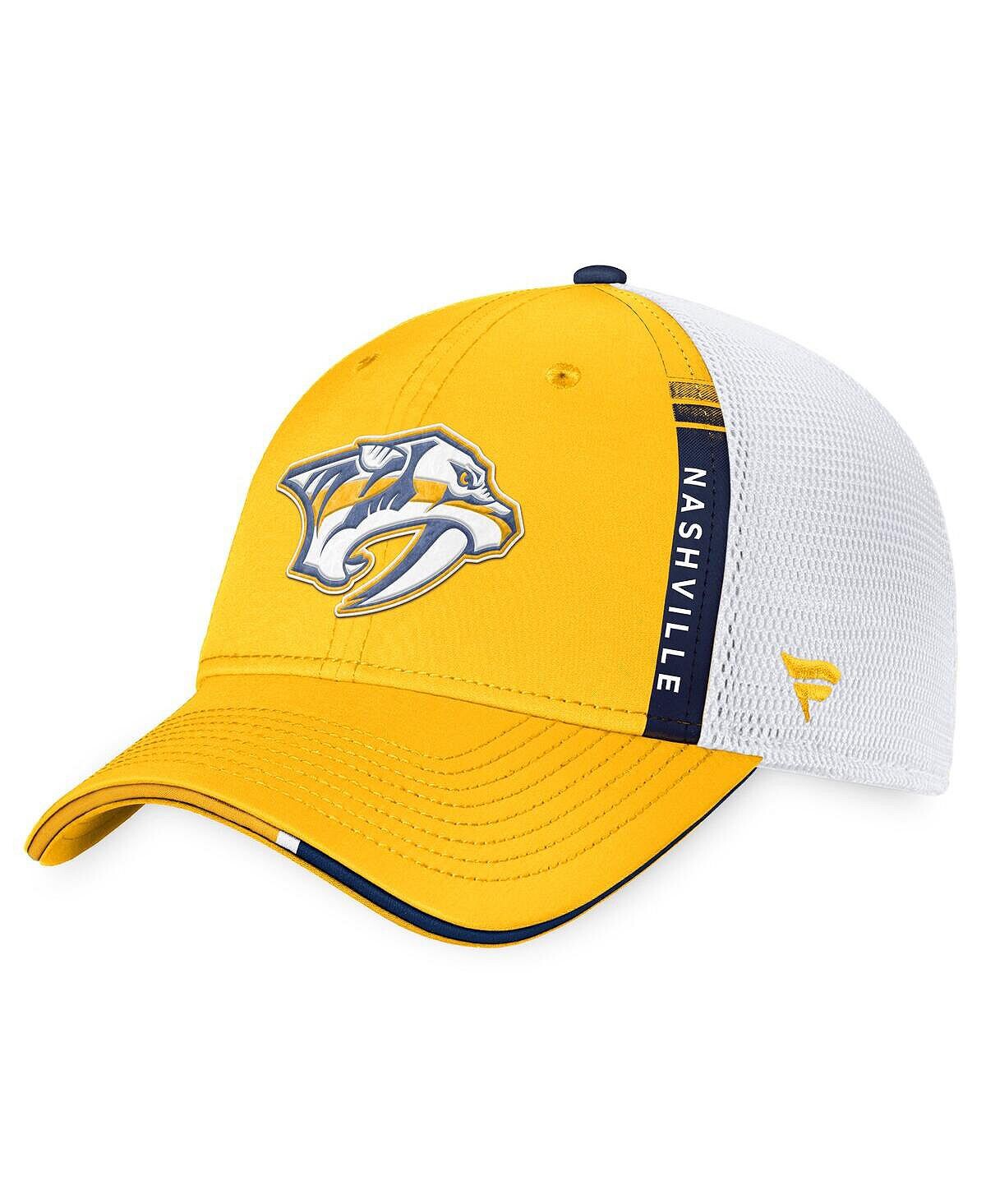 Мужская фирменная золотисто-белая регулируемая кепка Nashville Predators NHL Draft Authentic Pro On Stage Trucker Fanatics
Мужская фирменная золотисто-белая регулируемая кепка Nashville Predators NHL Draft Authentic Pro On Stage Trucker Fanatics