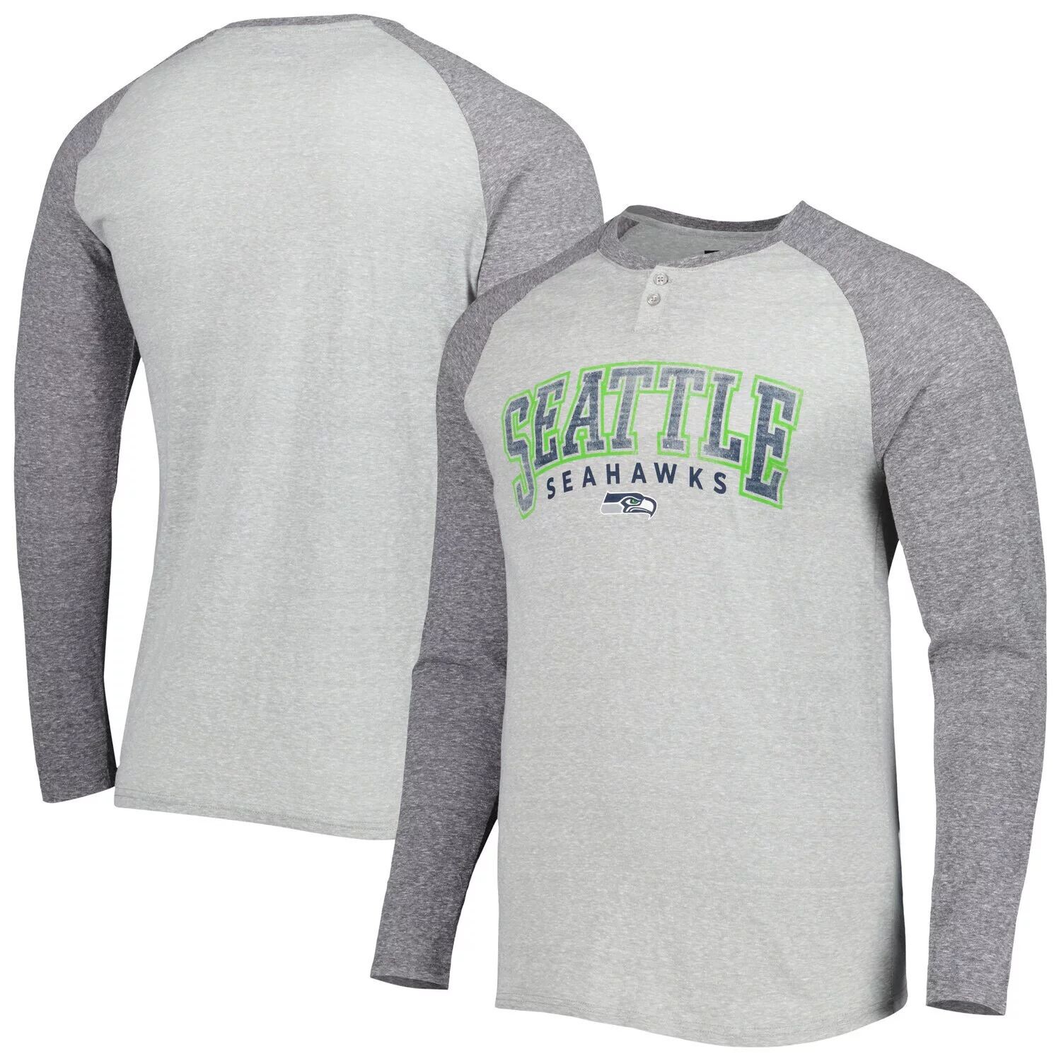 Мужская футболка Concepts Sport Heather Grey Seattle Seahawks Ledger Raglan с длинным рукавом в стиле Хенли
Мужская футболка Concepts Sport Heather Grey Seattle Seahawks Ledger Raglan с длинным рукавом в стиле Хенли