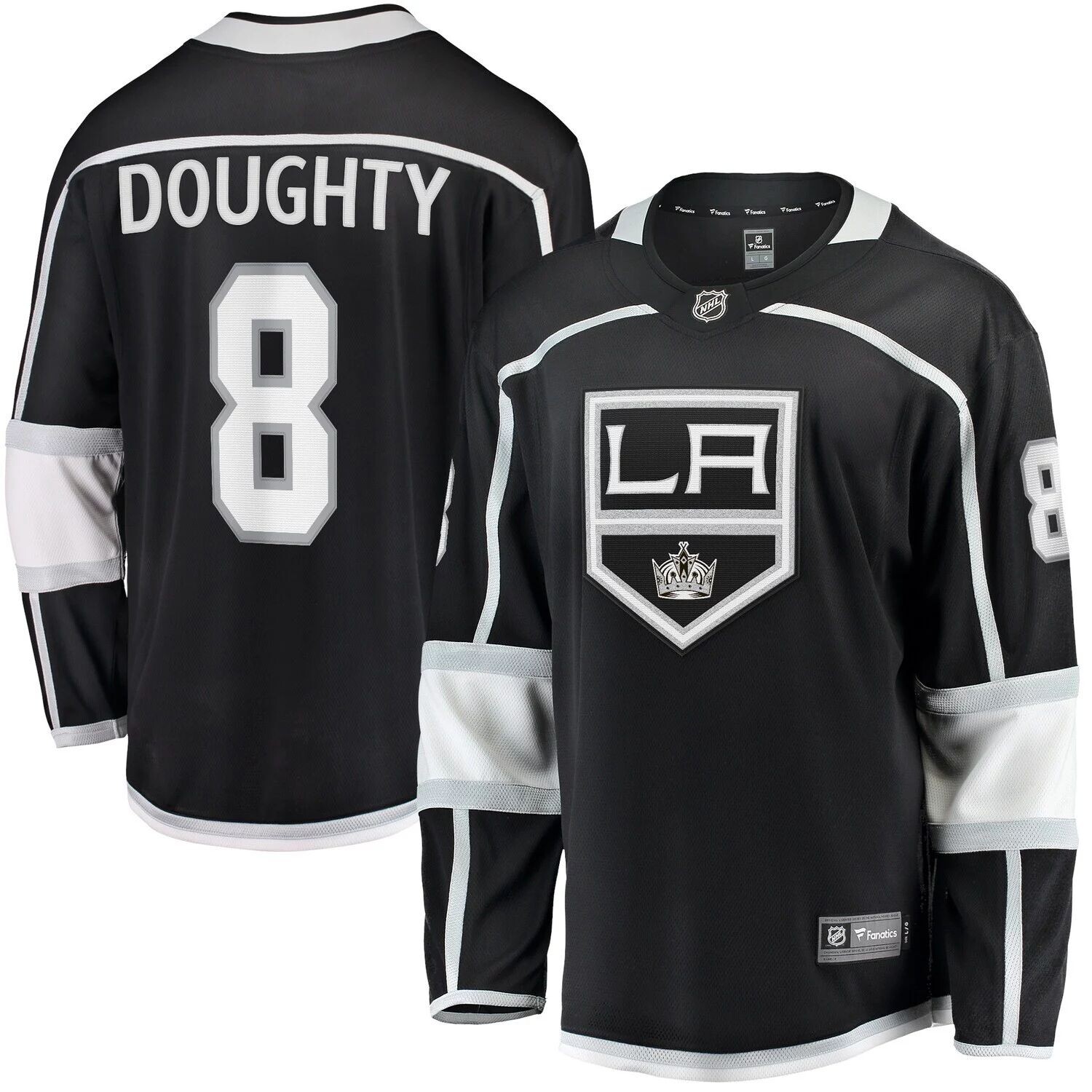 Мужская черная футболка с логотипом Drew Doughty Los Angeles Kings Home Premier Breakaway Player Fanatics, Черный
Мужская черная футболка с логотипом Drew Doughty Los Angeles Kings Home Premier Breakaway Player Fanatics, Черный