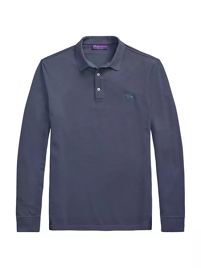 Рубашка-поло с длинными рукавами из шерсти пике Ralph Lauren Purple Label, цвет supply blue
Рубашка-поло с длинными рукавами из шерсти пике Ralph Lauren Purple Label, цвет supply blue