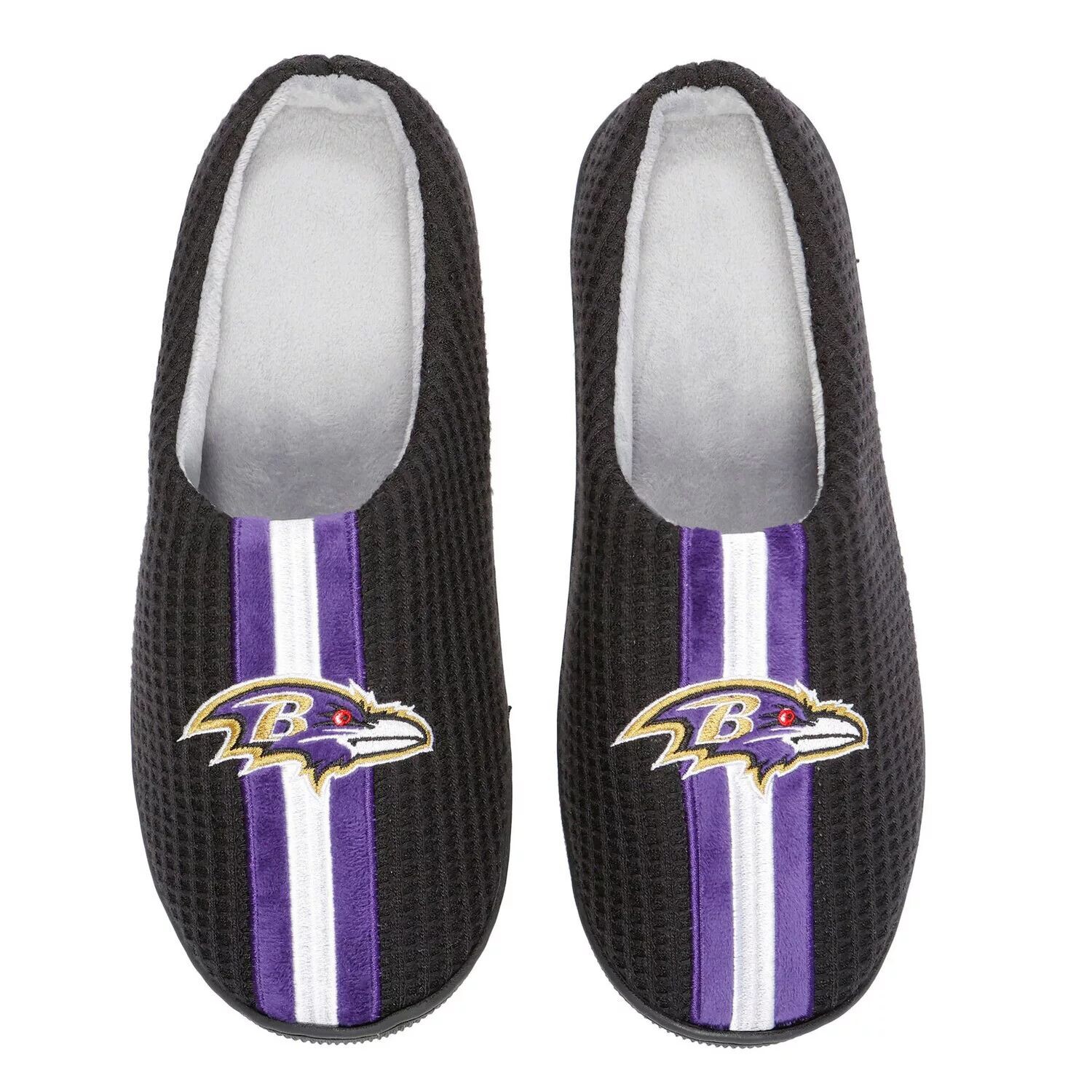 Мужские шлепанцы из пены с эффектом памяти FOCO Black Baltimore Ravens Team Stripe
Мужские шлепанцы из пены с эффектом памяти FOCO Black Baltimore Ravens Team Stripe