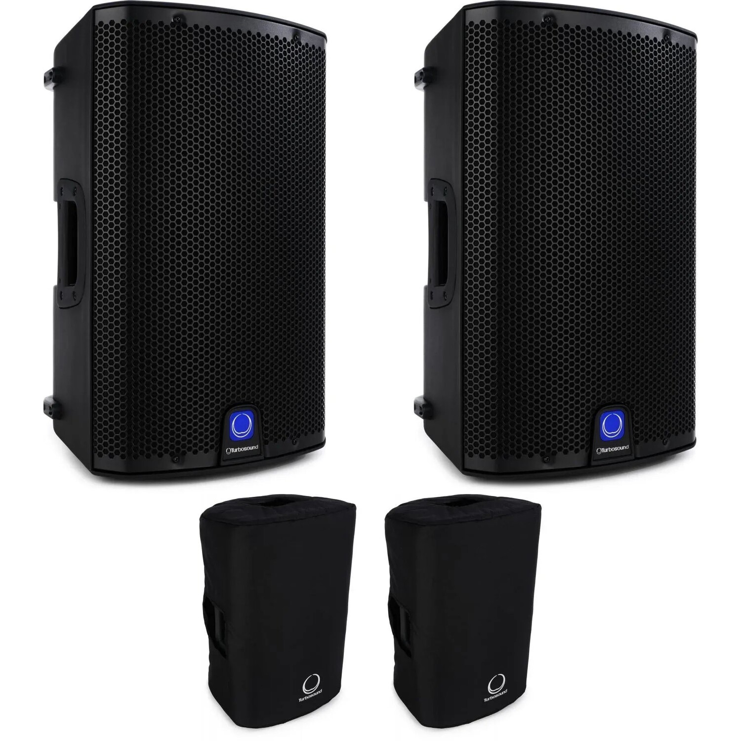 Пара 10-дюймовых активных динамиков Turbosound iQ10 мощностью 2500 Вт с комплектом накладок
Пара 10-дюймовых активных динамиков Turbosound iQ10 мощностью 2500 Вт с комплектом накладок