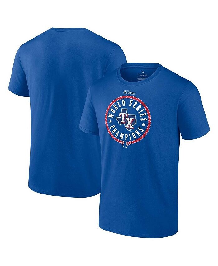 Мужская футболка с логотипом Royal Texas Rangers 2023 World Series Champions Stealing Home Fanatics, синий
Мужская футболка с логотипом Royal Texas Rangers 2023 World Series Champions Stealing Home Fanatics, синий