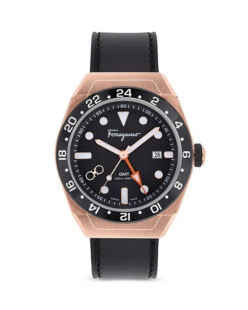 Часы SLX GMT из нержавеющей стали с ионным покрытием из розового золота, 43 мм Ferragamo, цвет Black
Часы SLX GMT из нержавеющей стали с ионным покрытием из розового золота, 43 мм Ferragamo, цвет Black