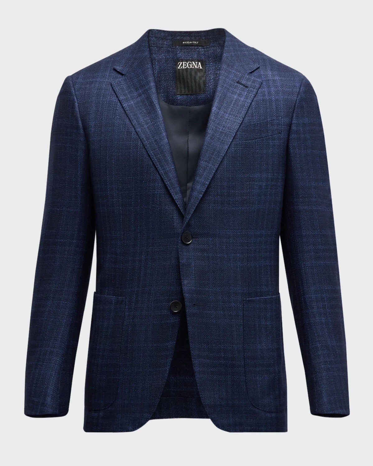 Мужское спортивное пальто из кашемира и шелка в клетку Zegna, цвет Blue Navy Check
Мужское спортивное пальто из кашемира и шелка в клетку Zegna, цвет Blue Navy Check