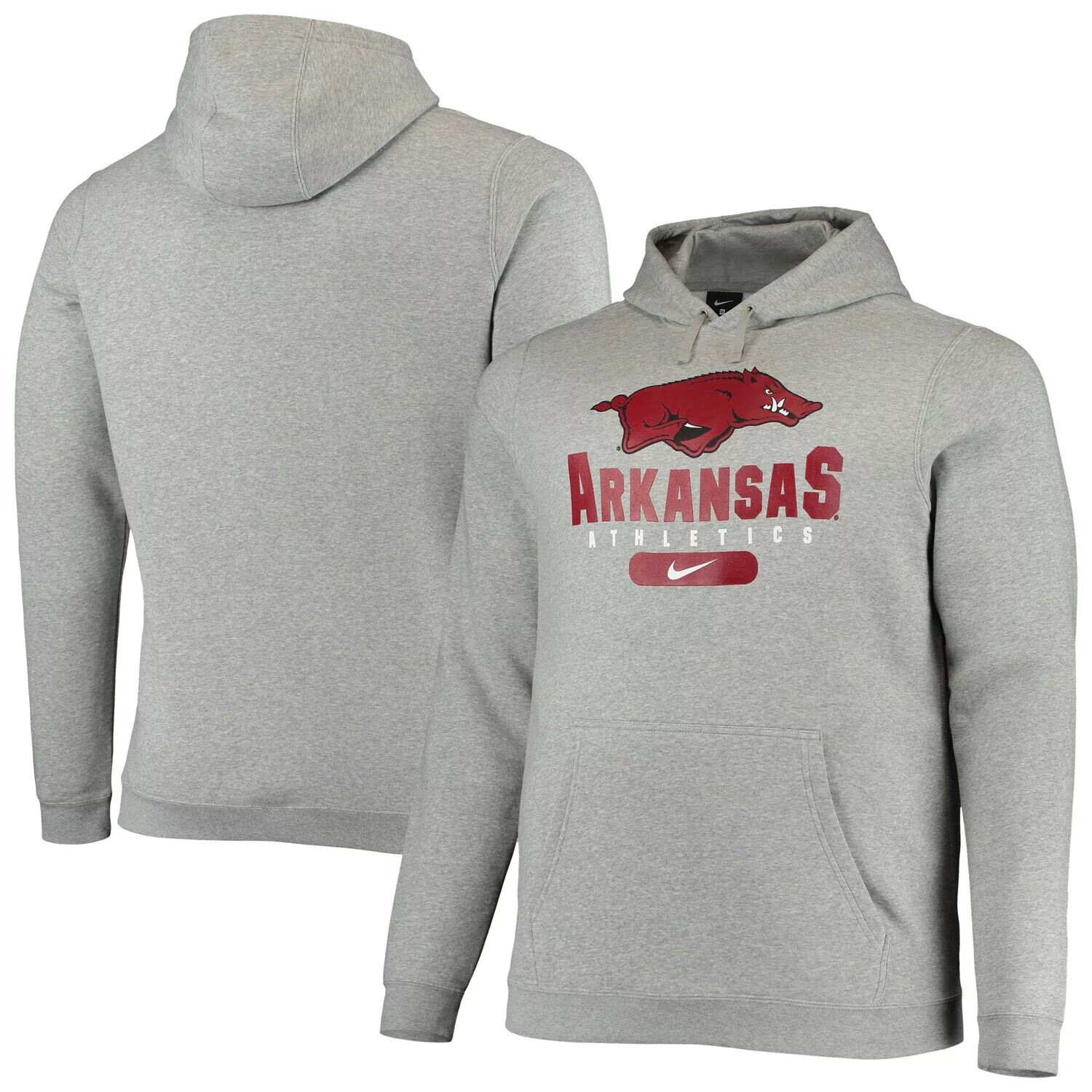 Мужской флисовый пуловер с капюшоном Arkansas Razorbacks с принтом серого цвета Club Stack Big & Tall Nike, Серый
Мужской флисовый пуловер с капюшоном Arkansas Razorbacks с принтом серого цвета Club Stack Big & Tall Nike, Серый