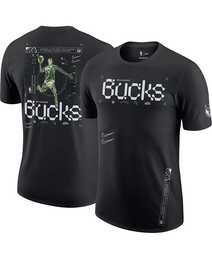Мужская черная футболка Milwaukee Bucks Courtside Air Traffic Control Max90 Nike, черный
Мужская черная футболка Milwaukee Bucks Courtside Air Traffic Control Max90 Nike, черный
