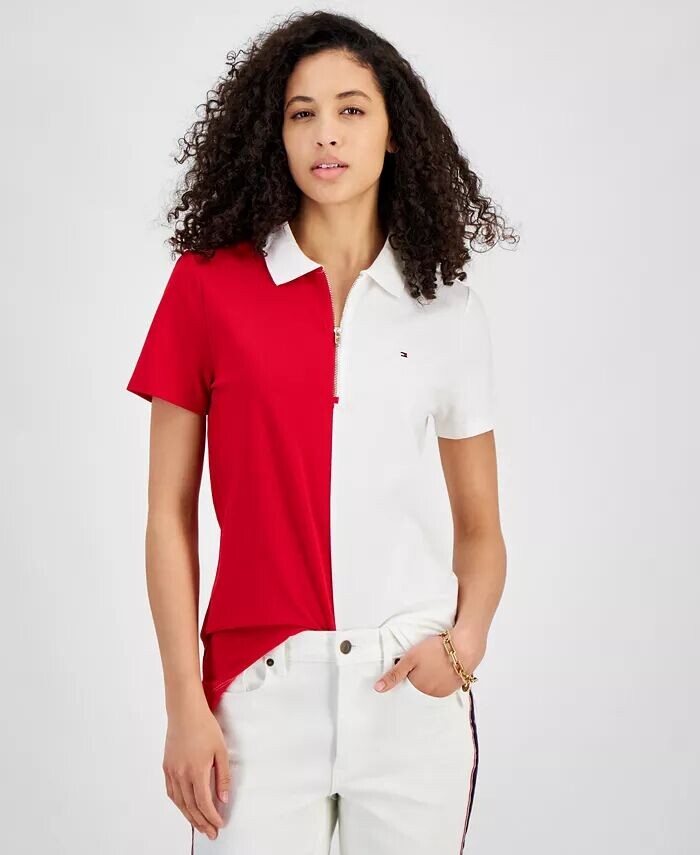 Женская рубашка-поло с цветными блоками на молнии спереди Tommy Hilfiger, мультиколор
Женская рубашка-поло с цветными блоками на молнии спереди Tommy Hilfiger, мультиколор