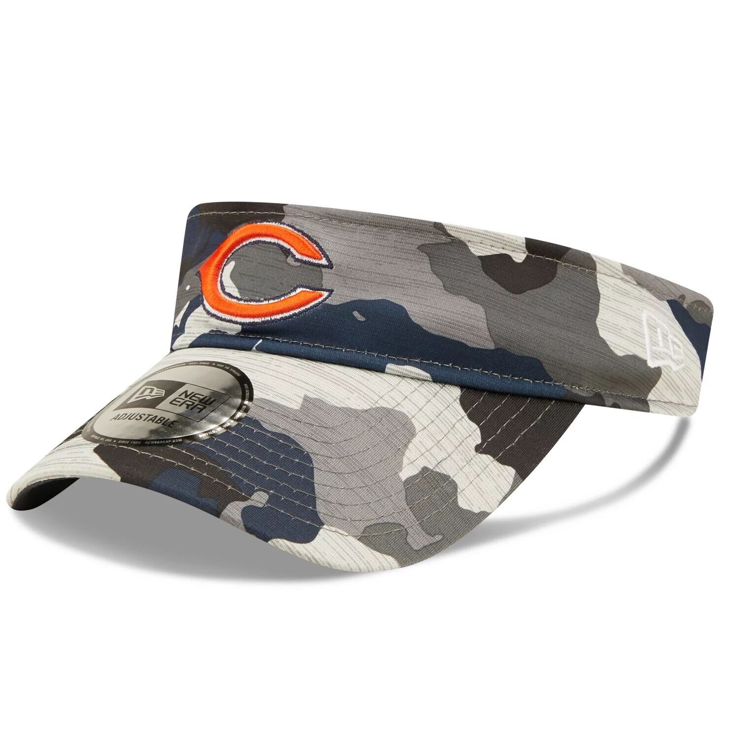 Мужской камуфляж New Era Chicago Bears 2022, официальный регулируемый козырек тренировочного лагеря НФЛ
Мужской камуфляж New Era Chicago Bears 2022, официальный регулируемый козырек тренировочного лагеря НФЛ