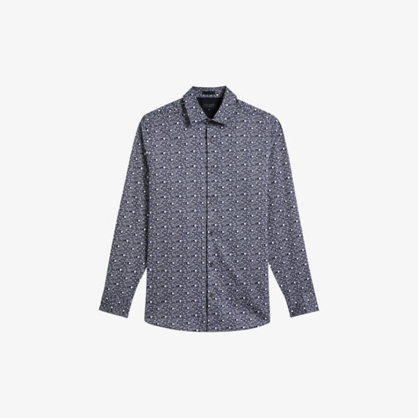 Рубашка прямого кроя из эластичного хлопка с точечным принтом Ted Baker, темно-синий
Рубашка прямого кроя из эластичного хлопка с точечным принтом Ted Baker, темно-синий