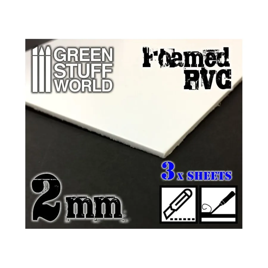 Листы вспененного ПВХ - 2 мм, Sculpting & Terrain Supplies - Textured/Plastic Sheets
Листы вспененного ПВХ - 2 мм, Sculpting & Terrain Supplies - Textured/Plastic Sheets