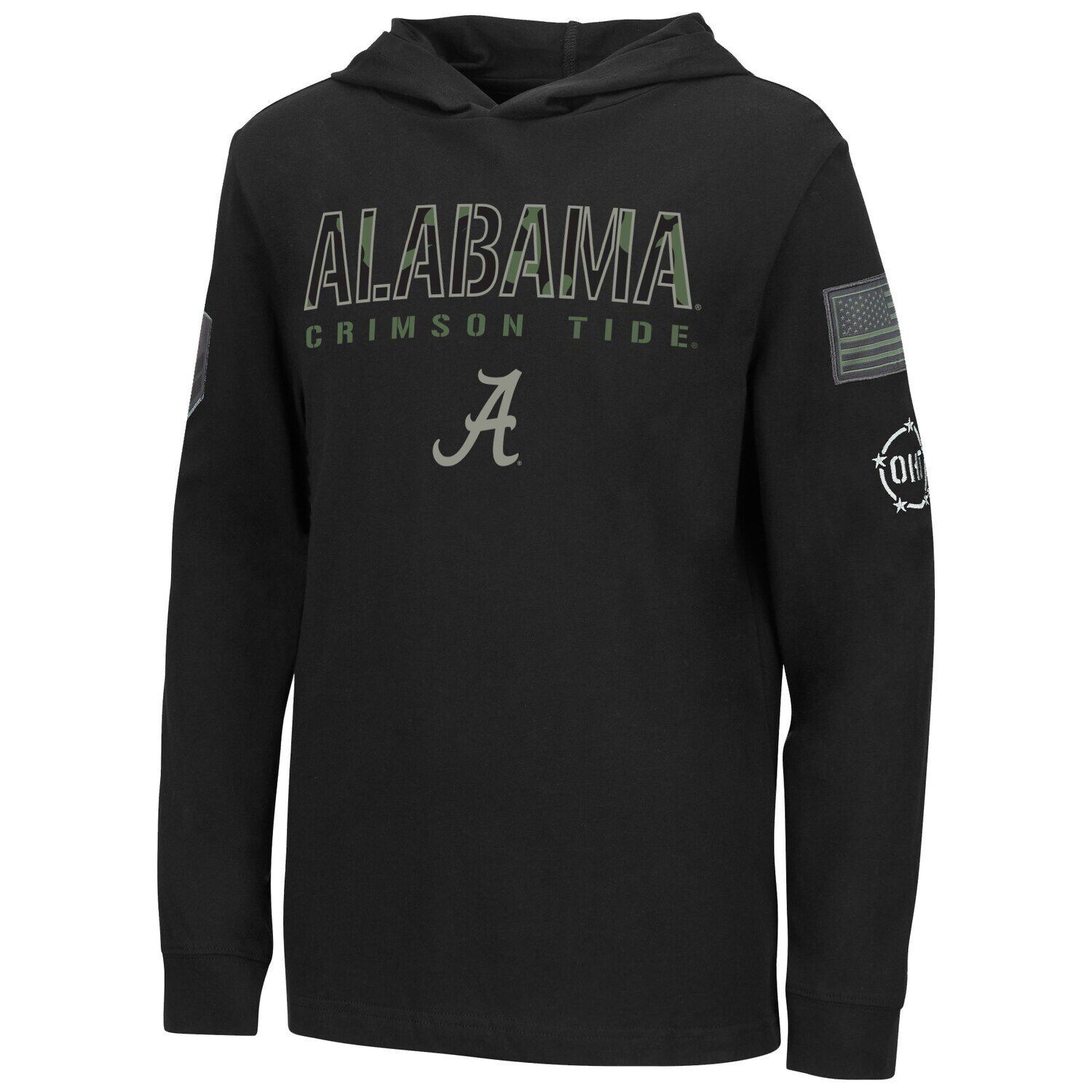 Молодежная футболка Colosseum Black Alabama Crimson Tide OHT Military Appreciation Tango с длинными рукавами и капюшоном Colosseum
Молодежная футболка Colosseum Black Alabama Crimson Tide OHT Military Appreciation Tango с длинными рукавами и капюшоном Colosseum
