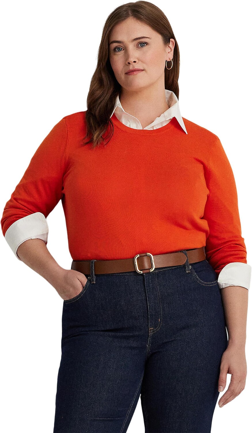 Свитер больших размеров из смесового хлопка LAUREN Ralph Lauren, цвет Harvest Orange
Свитер больших размеров из смесового хлопка LAUREN Ralph Lauren, цвет Harvest Orange