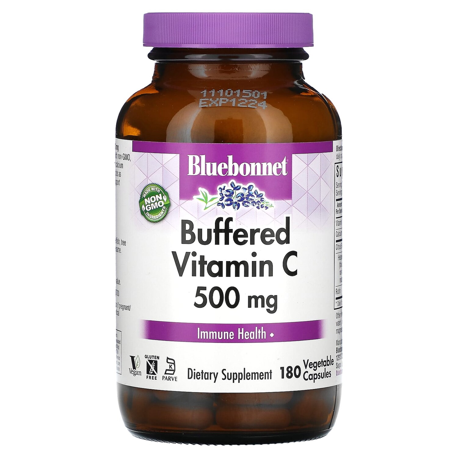 Буферизованный витамин C, 500 мг, 180 растительных капсул, Bluebonnet Nutrition
Буферизованный витамин C, 500 мг, 180 растительных капсул, Bluebonnet Nutrition