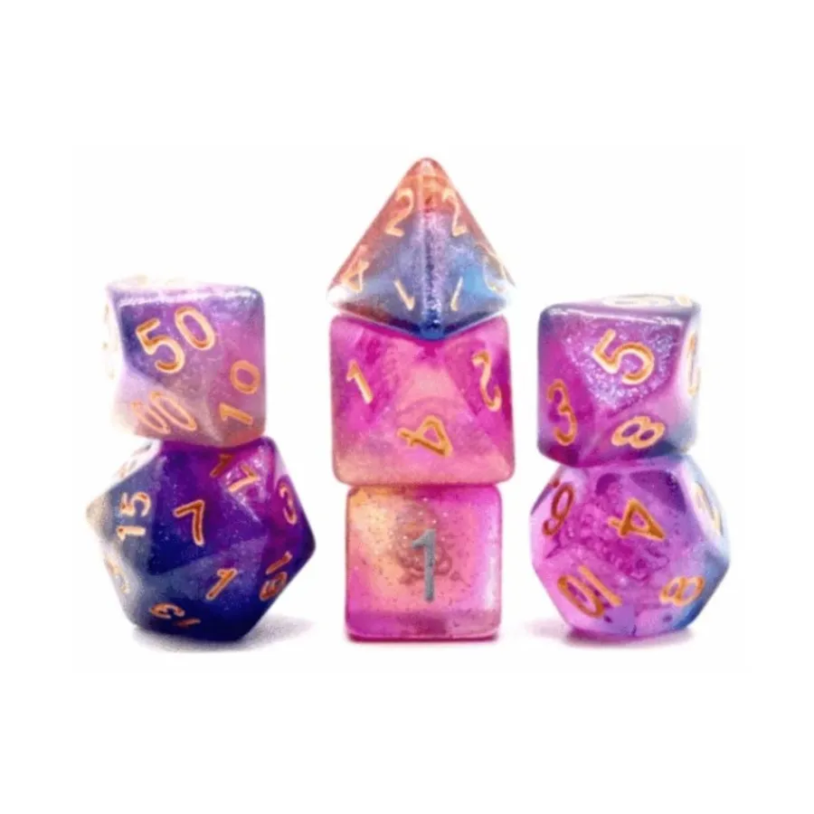 Полисет — Туманность Андромеды с золотом (7), Dice Sets - Resin/Acrylic - Rainbow & Multi-Colored (Foam Brain Games)
Полисет — Туманность Андромеды с золотом (7), Dice Sets - Resin/Acrylic - Rainbow & Multi-Colored (Foam Brain Games)