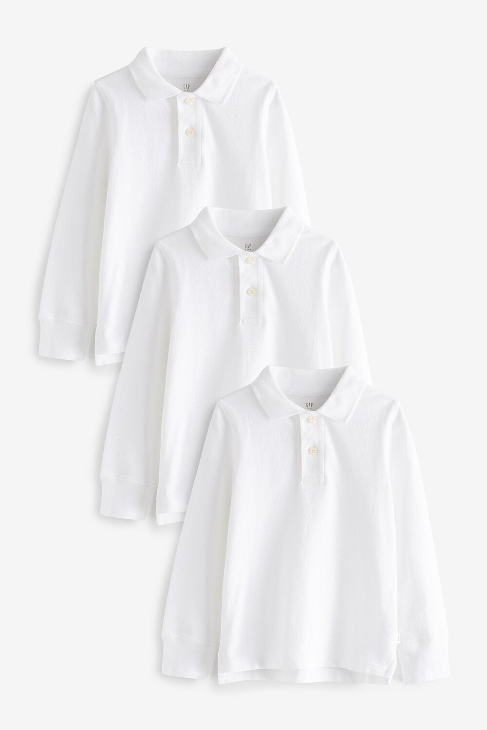Комплект из 3 рубашек-поло Uniform с длинными рукавами из натурального хлопка Gap, белый
Комплект из 3 рубашек-поло Uniform с длинными рукавами из натурального хлопка Gap, белый