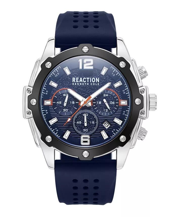 Мужские часы с хронографом, синие силиконовые, 43,5 мм Kenneth Cole Reaction, синий
Мужские часы с хронографом, синие силиконовые, 43,5 мм Kenneth Cole Reaction, синий