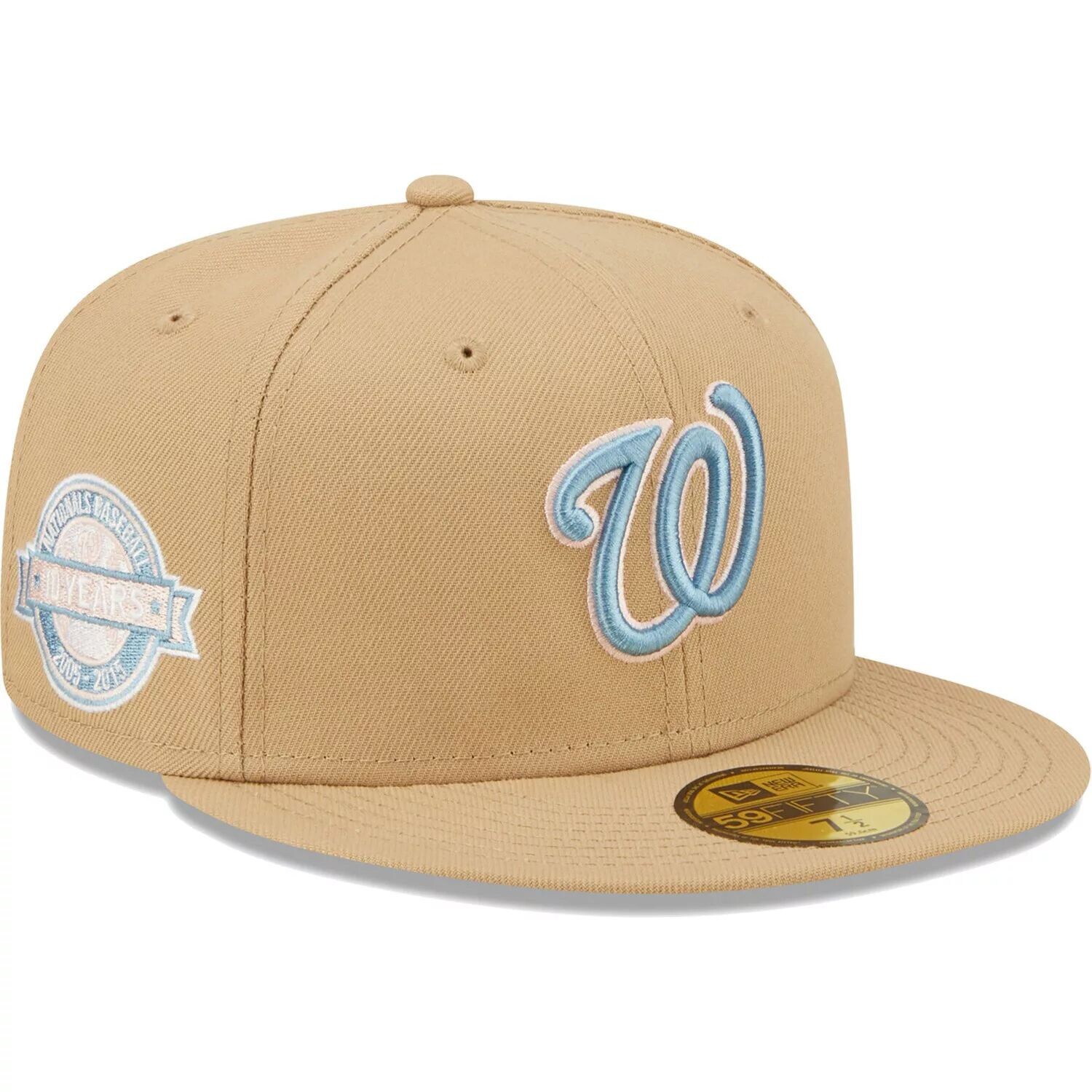 Мужская кепка New Era Tan Washington Nationals в честь 10-летия Sky Blue Undervisor 59FIFTY
Мужская кепка New Era Tan Washington Nationals в честь 10-летия Sky Blue Undervisor 59FIFTY