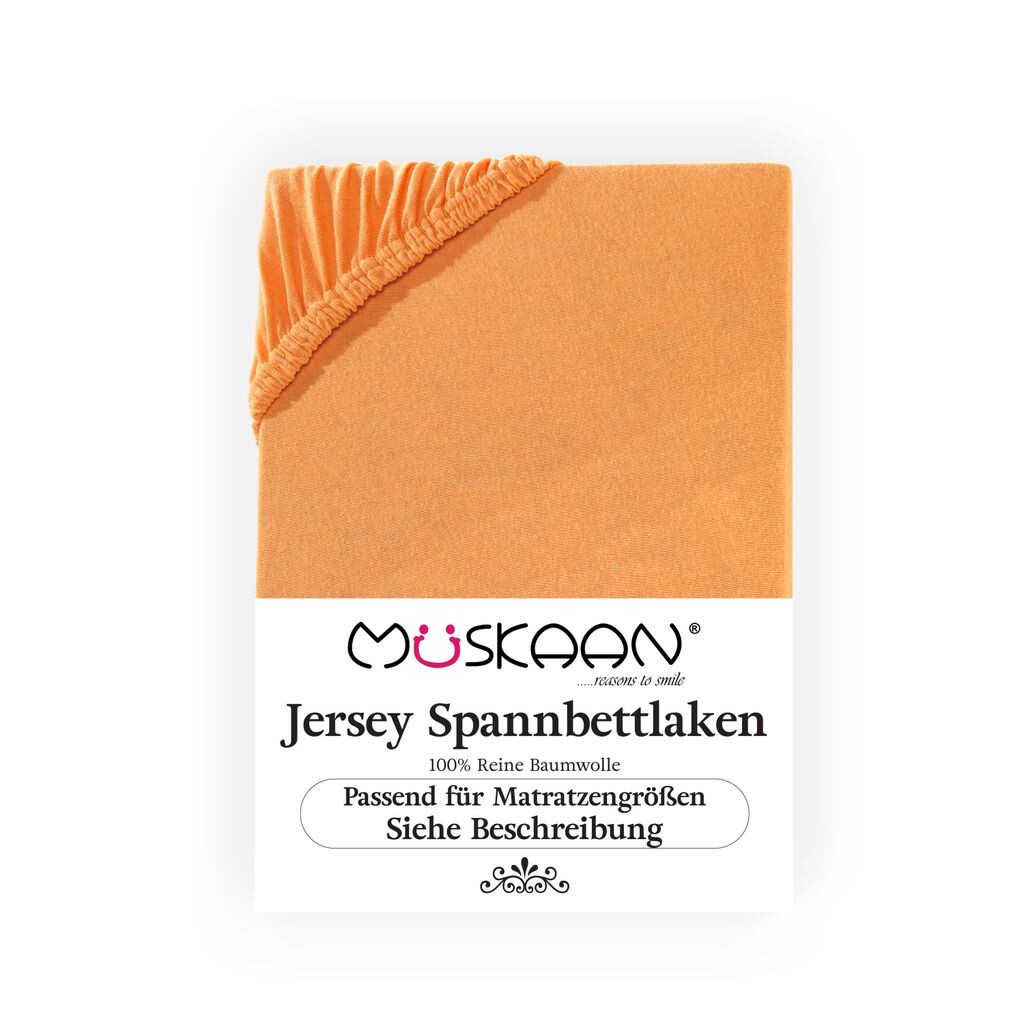 Простыня Müskaan Jersey 140x200 - 160x200 см оранжевого цвета, высота матраса до 22 см, простыня на резинке, 100% хлопок
Простыня Müskaan Jersey 140x200 - 160x200 см оранжевого цвета, высота матраса до 22 см, простыня на резинке, 100% хлопок