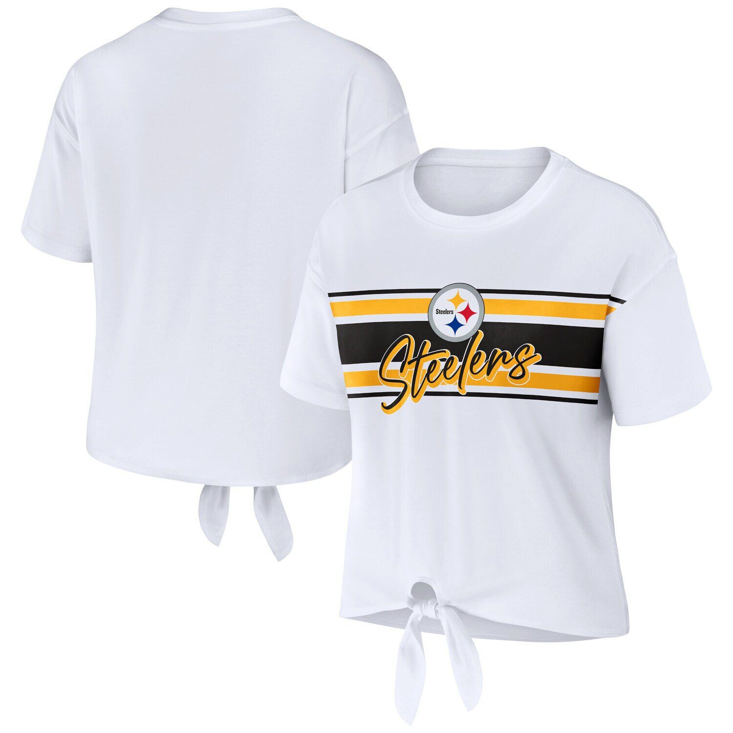 Женская WEAR by Erin Andrews Белая футболка в стиле ретро Pittsburgh Steelers с завязкой спереди
Женская WEAR by Erin Andrews Белая футболка в стиле ретро Pittsburgh Steelers с завязкой спереди
