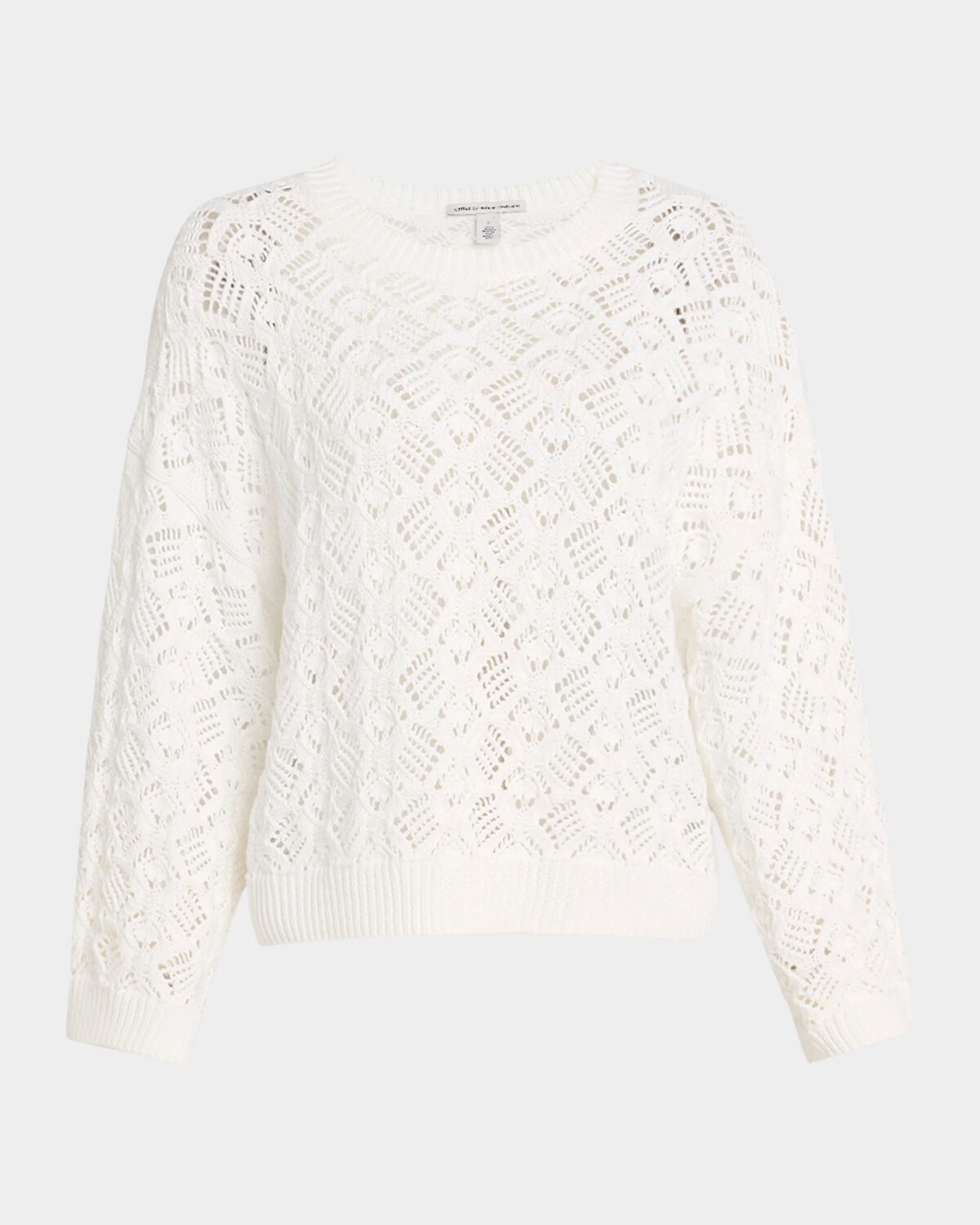 Хлопковый свитер вязки пуантелле с круглым вырезом Autumn Cashmere, цвет Bleach White
Хлопковый свитер вязки пуантелле с круглым вырезом Autumn Cashmere, цвет Bleach White