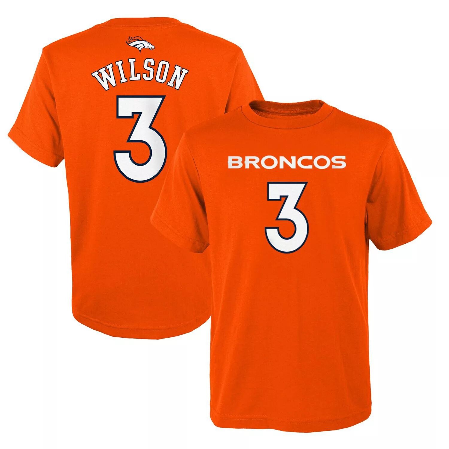 Молодежная футболка Рассела Уилсона Orange Denver Broncos Mainliner с именем и номером игрока Outerstuff
Молодежная футболка Рассела Уилсона Orange Denver Broncos Mainliner с именем и номером игрока Outerstuff
